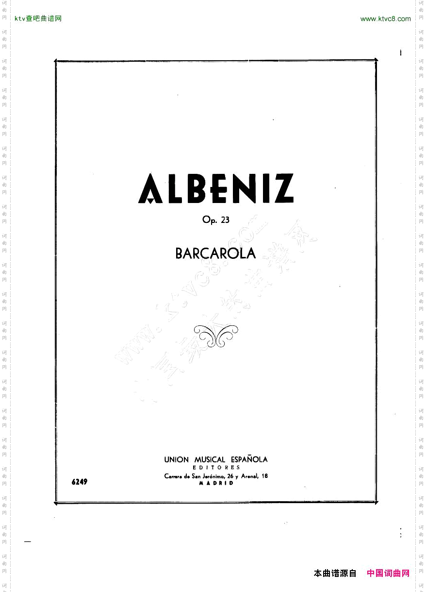 Albeniz-op23,Barcarolle