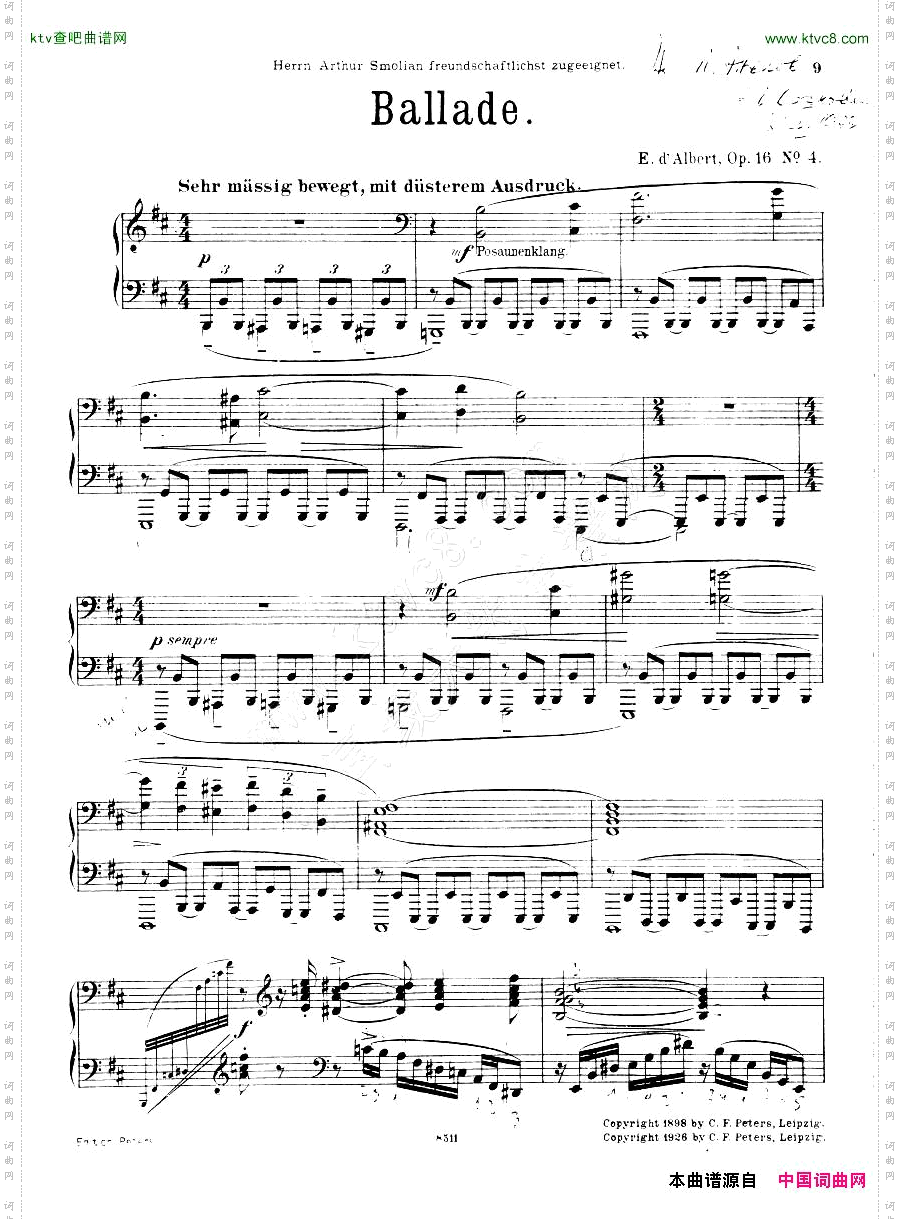 D’Albert-op16,no4-Ballade