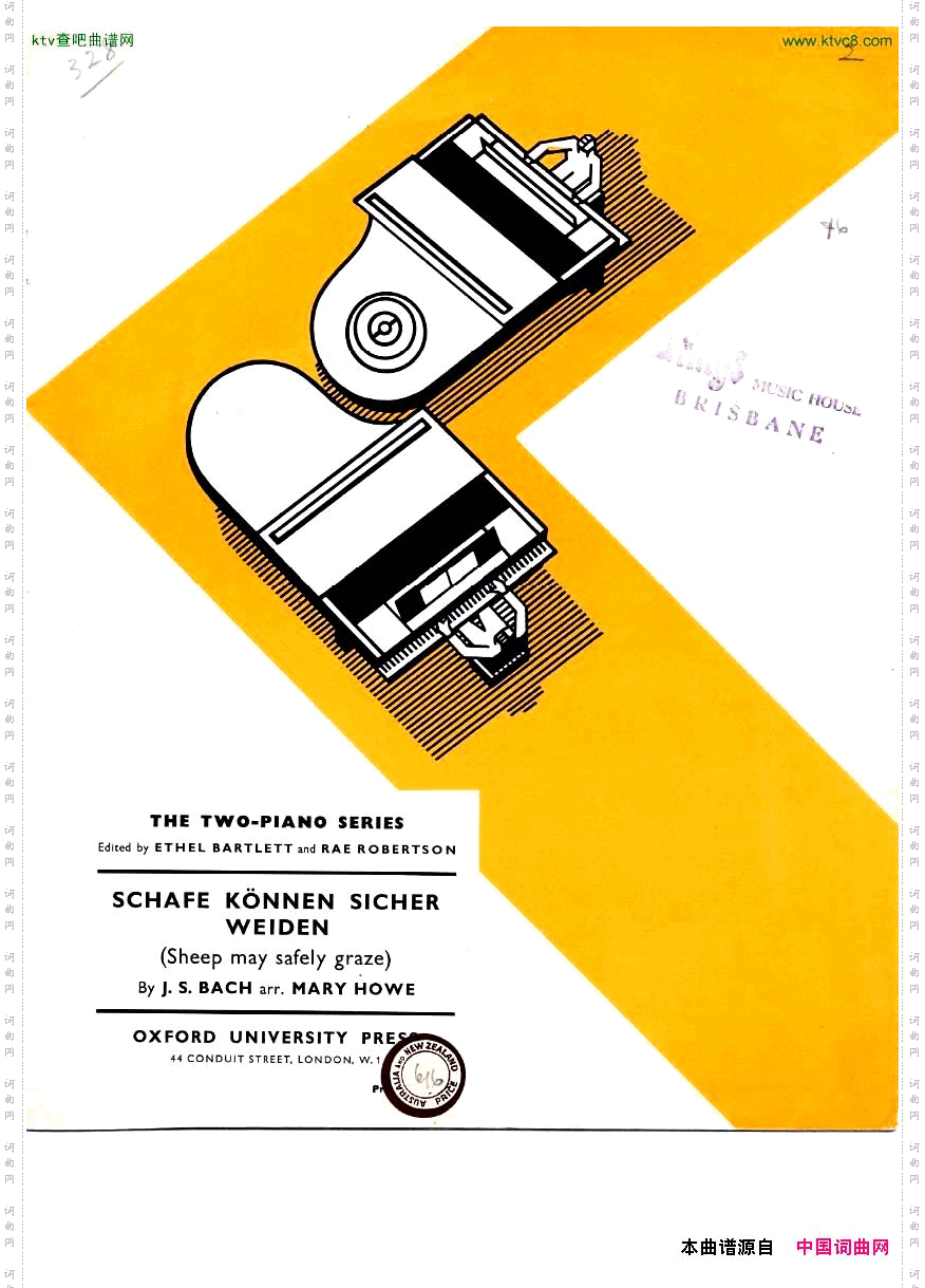 Bach,JS-BWV208-SheepMaySafelyGraze2Pianos,arrHowe