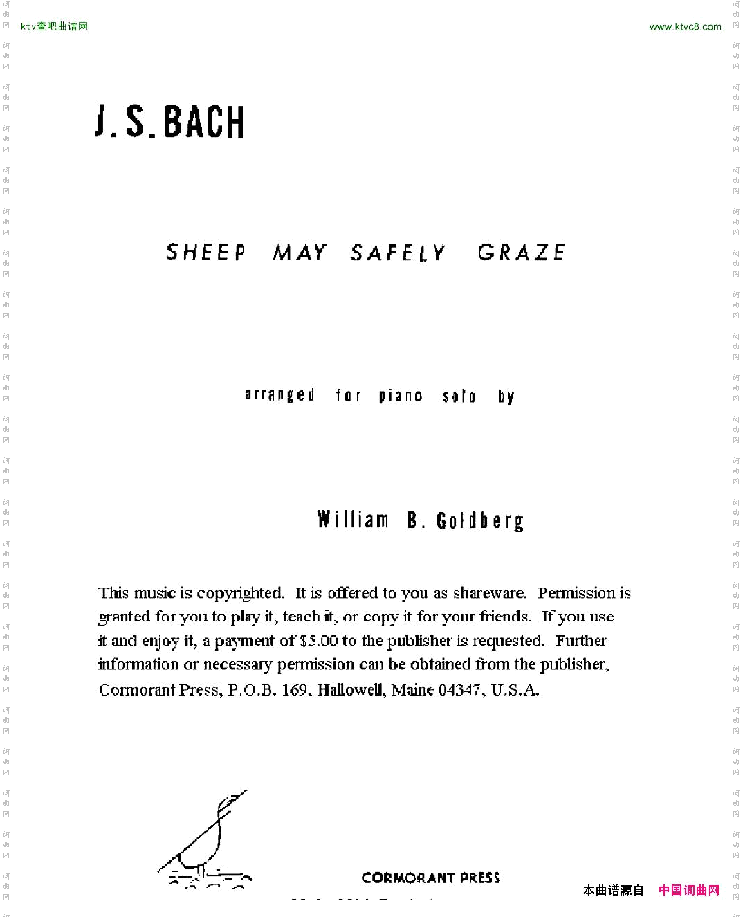 Bach,JS-BWV208-SheepMaySafelyGrazearrGoldberg