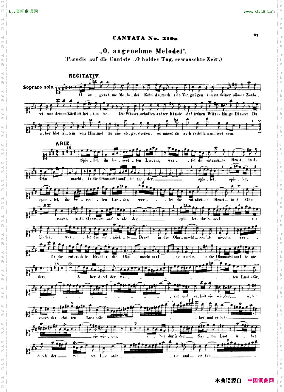 Bach,JS-BWV210a-CantataNo.210aO,angenehmeMelodei