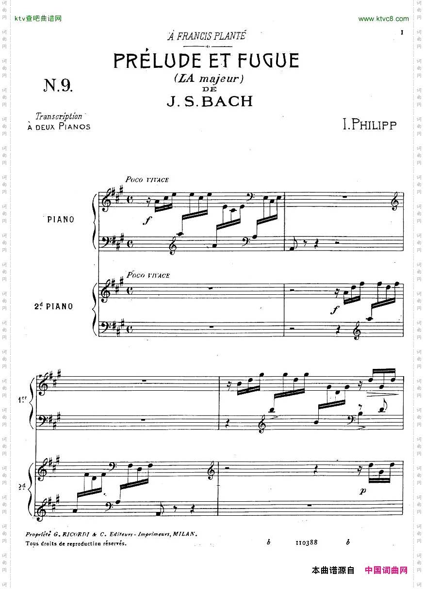 Bach,JS-BWV536-PreludeandFugueinAarrtwopianosPhilipp