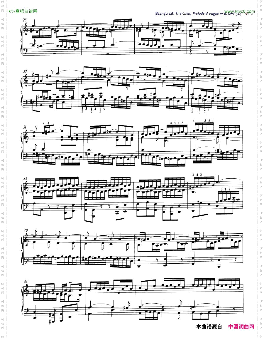 Bach,JS-BWV543-TheGreatPrelude&Fugueina,arr.Liszt