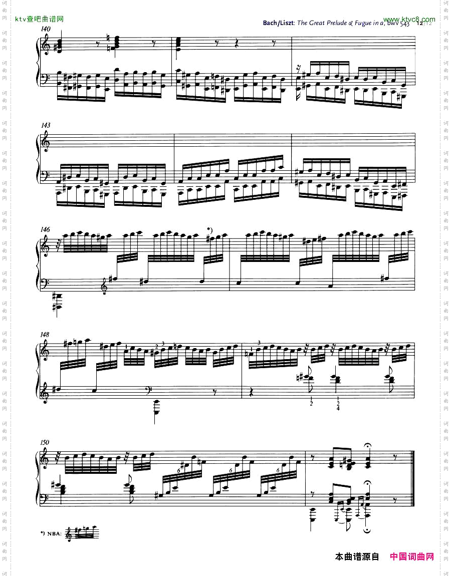 Bach,JS-BWV543-TheGreatPrelude&Fugueina,arr.Liszt