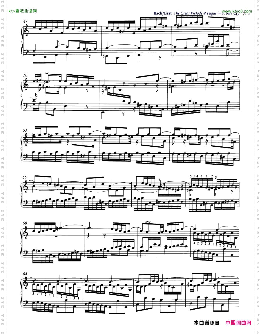 Bach,JS-BWV543-TheGreatPrelude&Fugueina,arr.Liszt