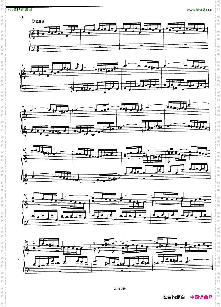 Bach,JS-BWV543-548-6PreludesandFuguesarr.Liszt一