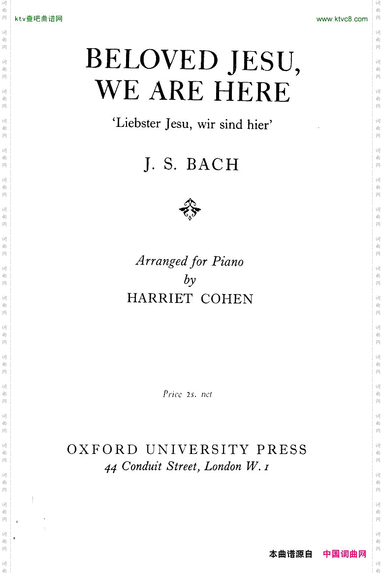 Bach,JS-BWV731-LiebsterJesu,wiesindhierarr.Cohen