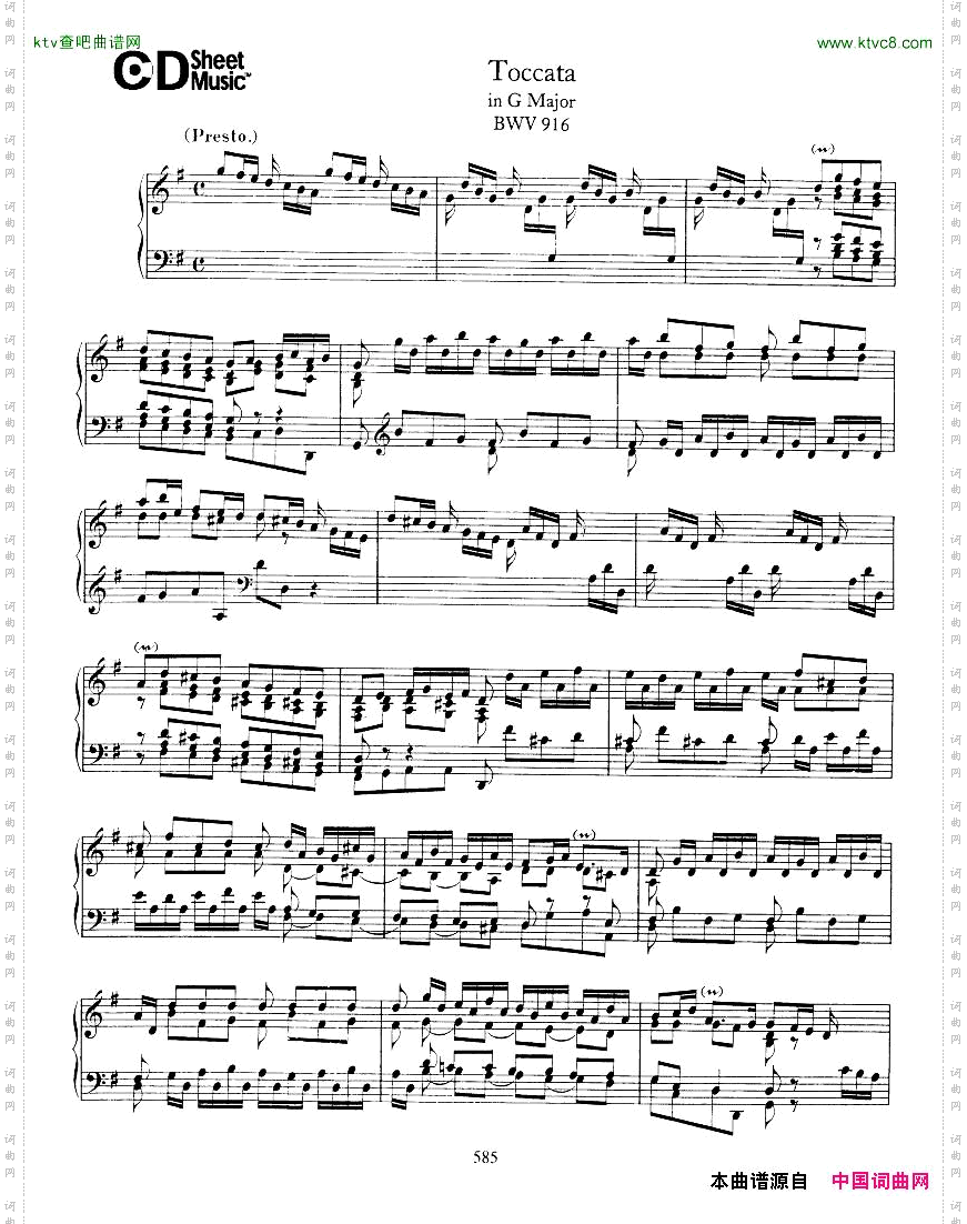 Bach,JS-BWV916-ToccatainG