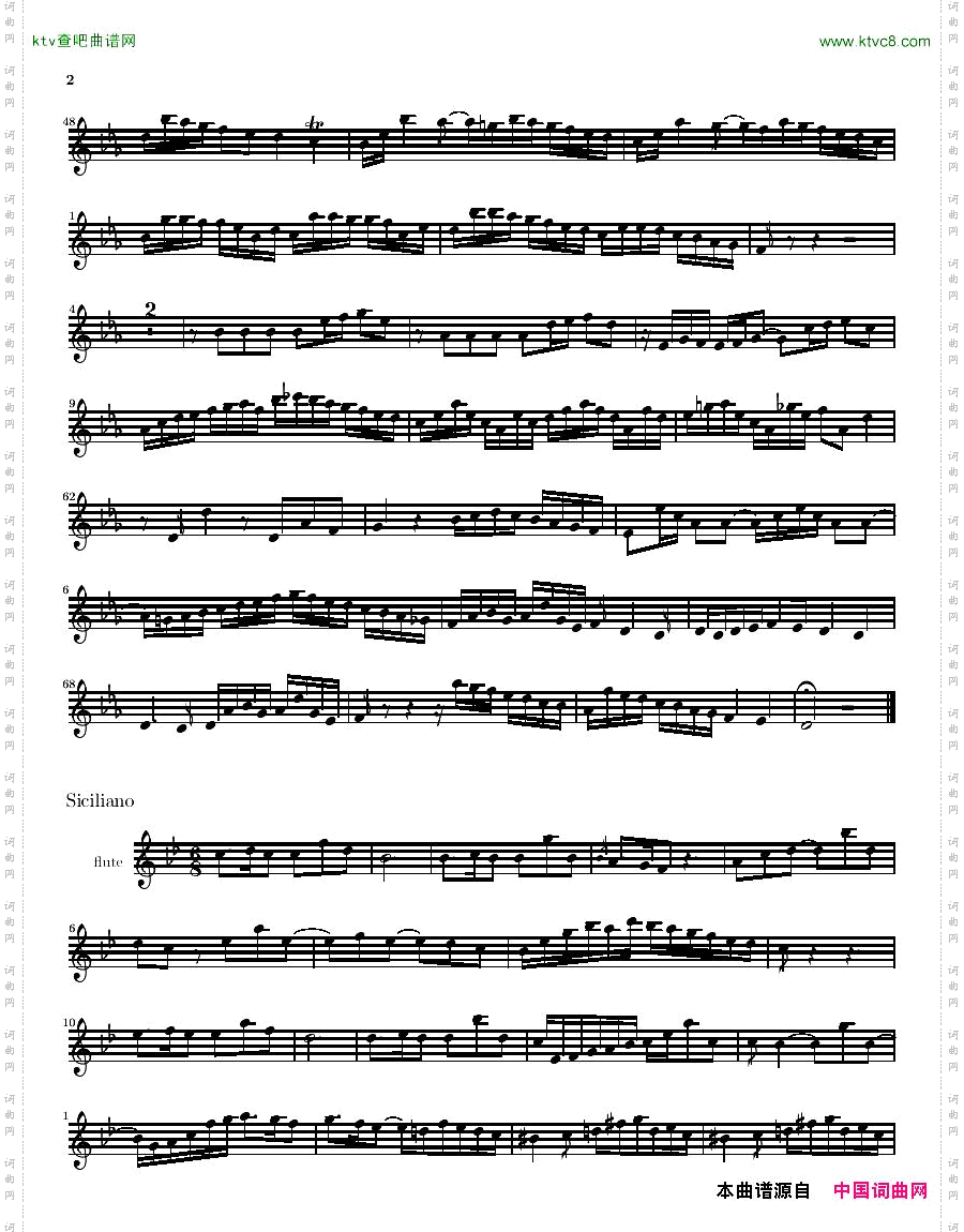 Bach,JS-BWV1031-SonatainEbmajorforfluteandharpsichordflute