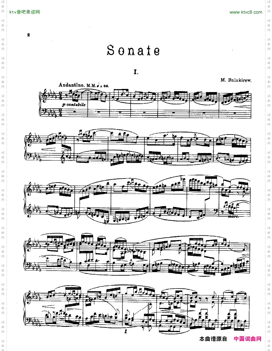 Balakirev-PianoSonataInB-FlatMinor