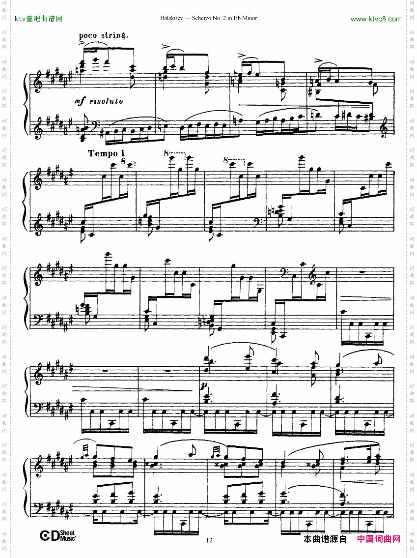 Balakirev-ScherzoNo.2BbMinor