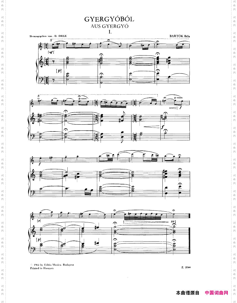 Bartok-SZ35-FromGyergyoforReedPipeandPiano