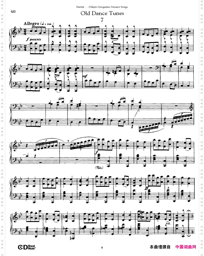 Bartok-SZ71-FifteenHungarianPeasantSongsPiano