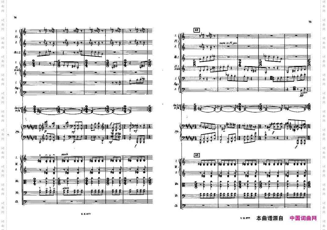 Bartok-SZ83-PianoConcertoNo1FullScore一
