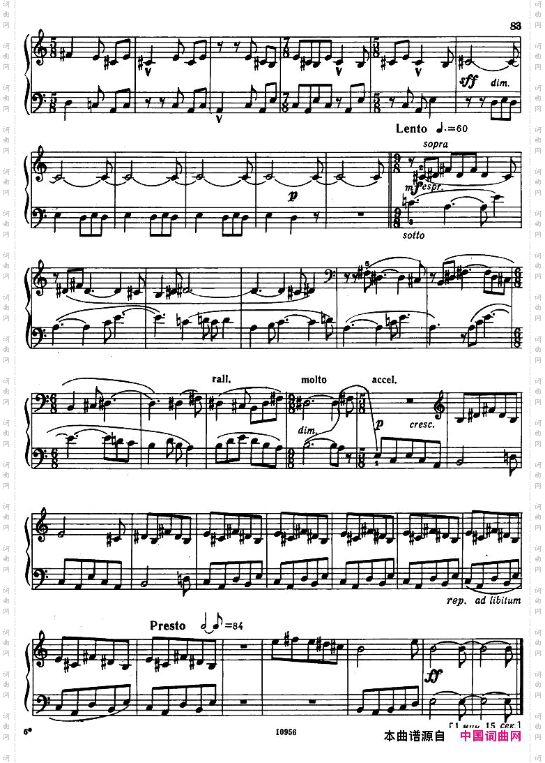 Bartok-SZ107-MikrokosmosforPiano,97-121