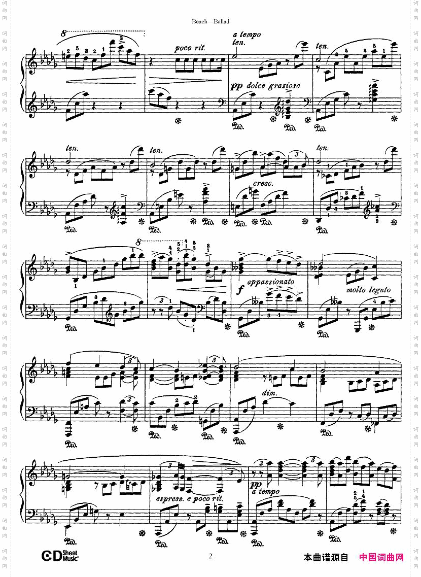 Beach-BalladinD-flatmajor