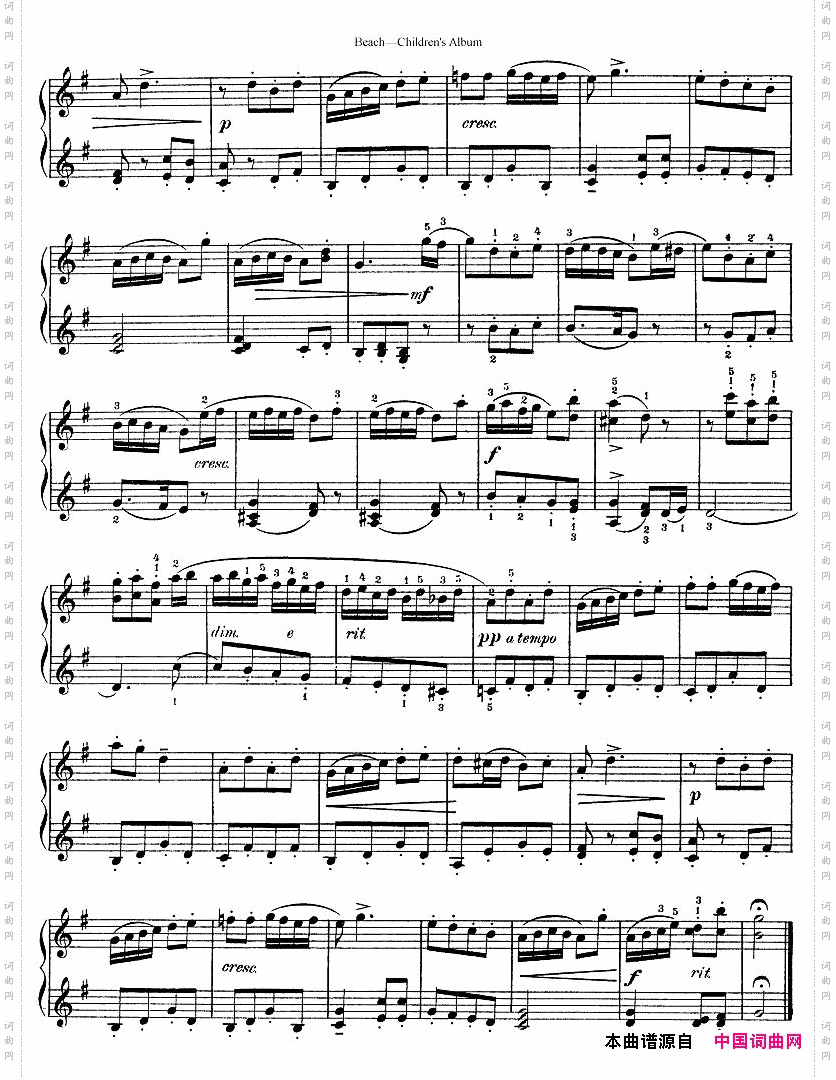 Beach-Op.36,Children’sAlbum