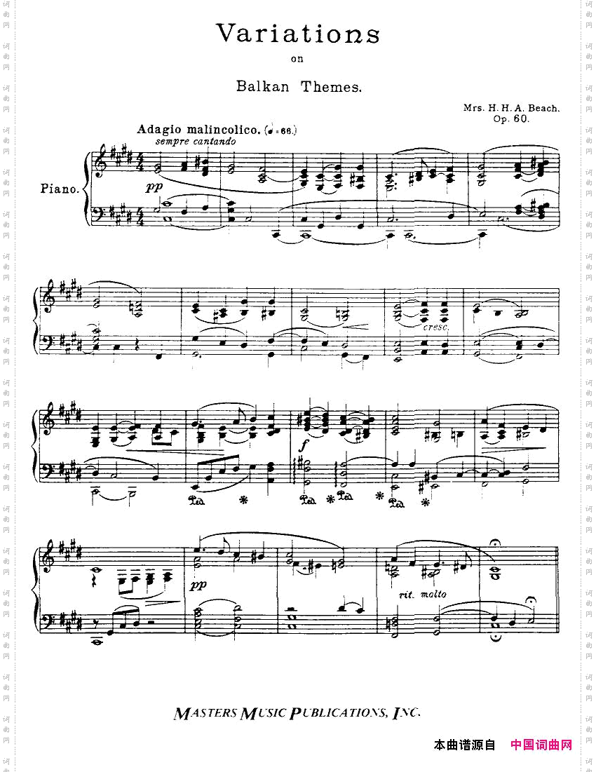 Beach-Op.60,VariationsonBalkanThemes