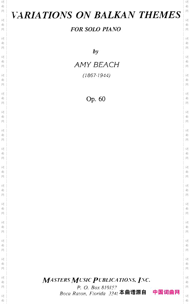 Beach-Op.60,VariationsonBalkanThemes