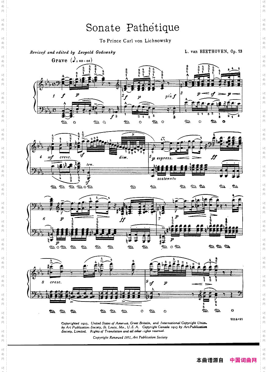 Beethoven-op13-PianoSonata‘Pathetique’ed.Godowsky