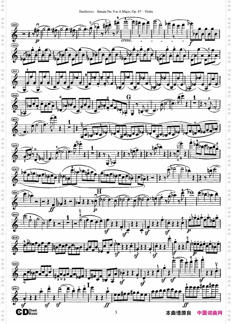 Beethoven-op47-ViolinSonatano9‘Kreuzer’violinpart