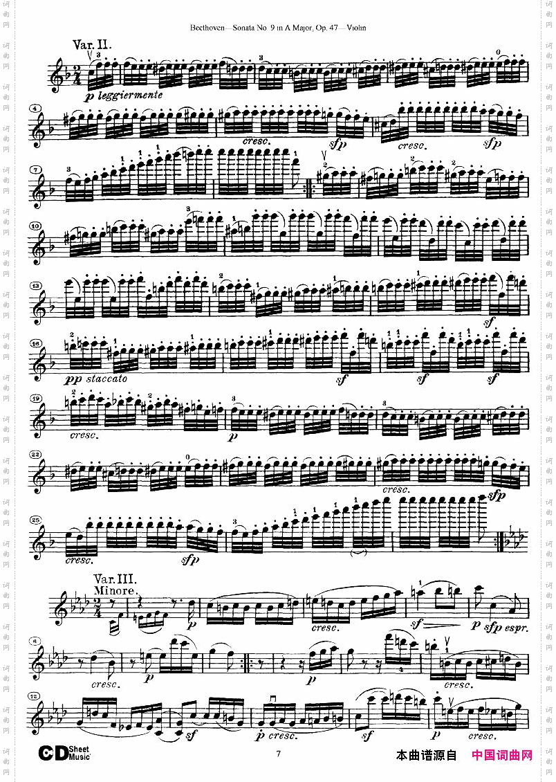 Beethoven-op47-ViolinSonatano9‘Kreuzer’violinpart