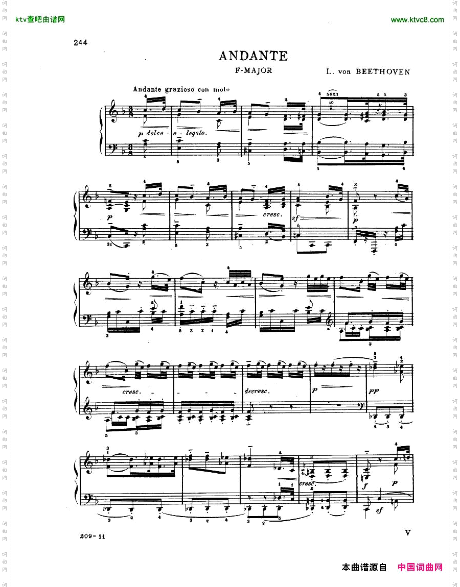 Beethoven-WoO57-AndanteFavoriinFmajor