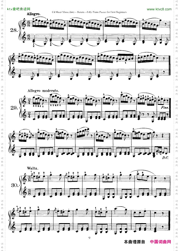 Berens-op70-50PianoPiecesforBeginners