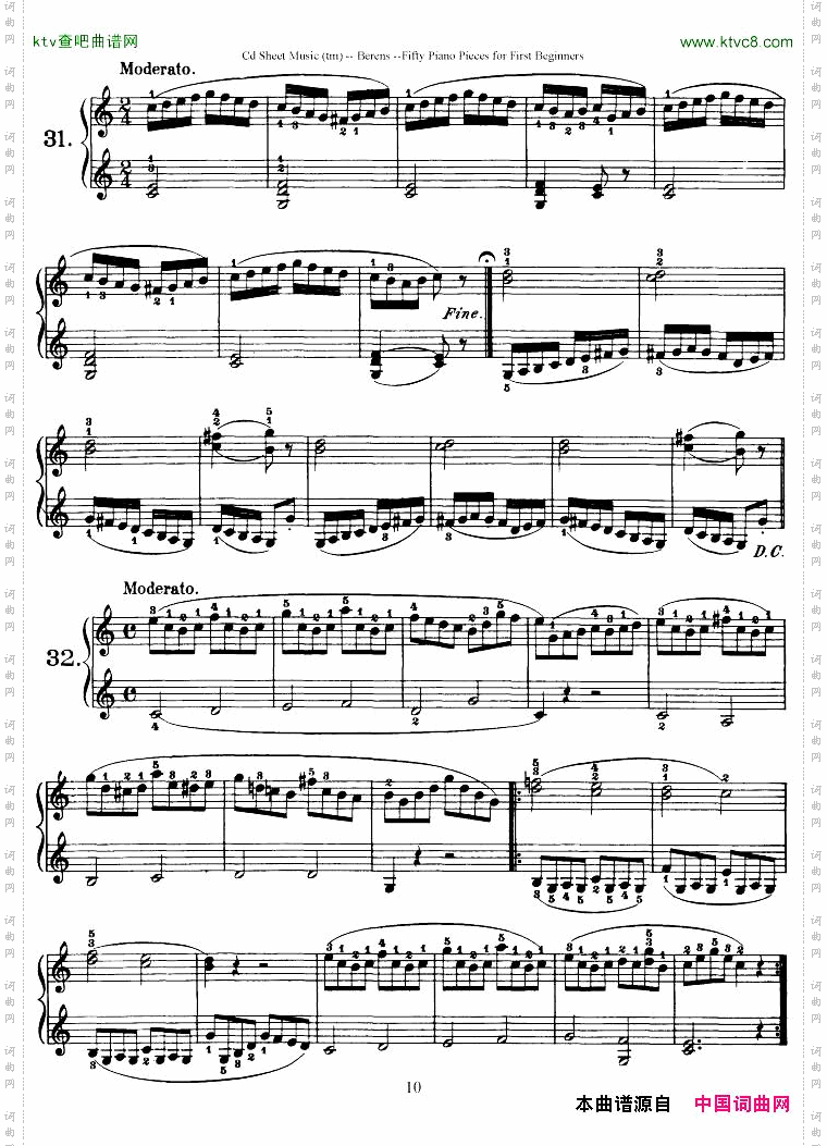 Berens-op70-50PianoPiecesforBeginners