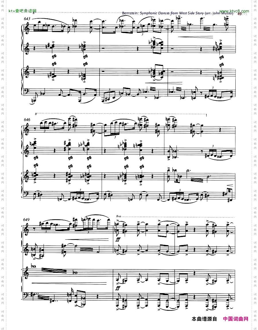 Bernstein-SymphonicDancesfromWSSarrtwopianosMusto44-65