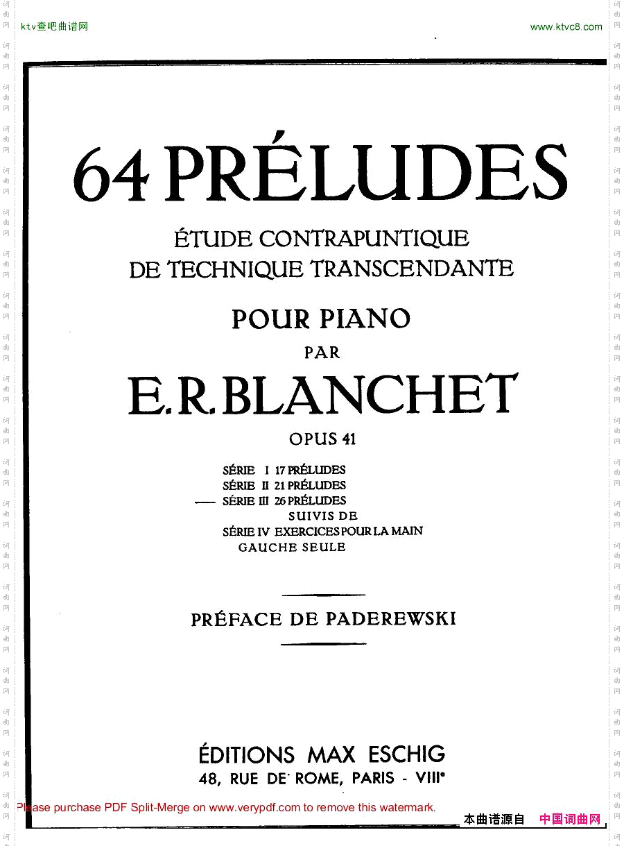 Blanchet-Op.41-64Preludes二