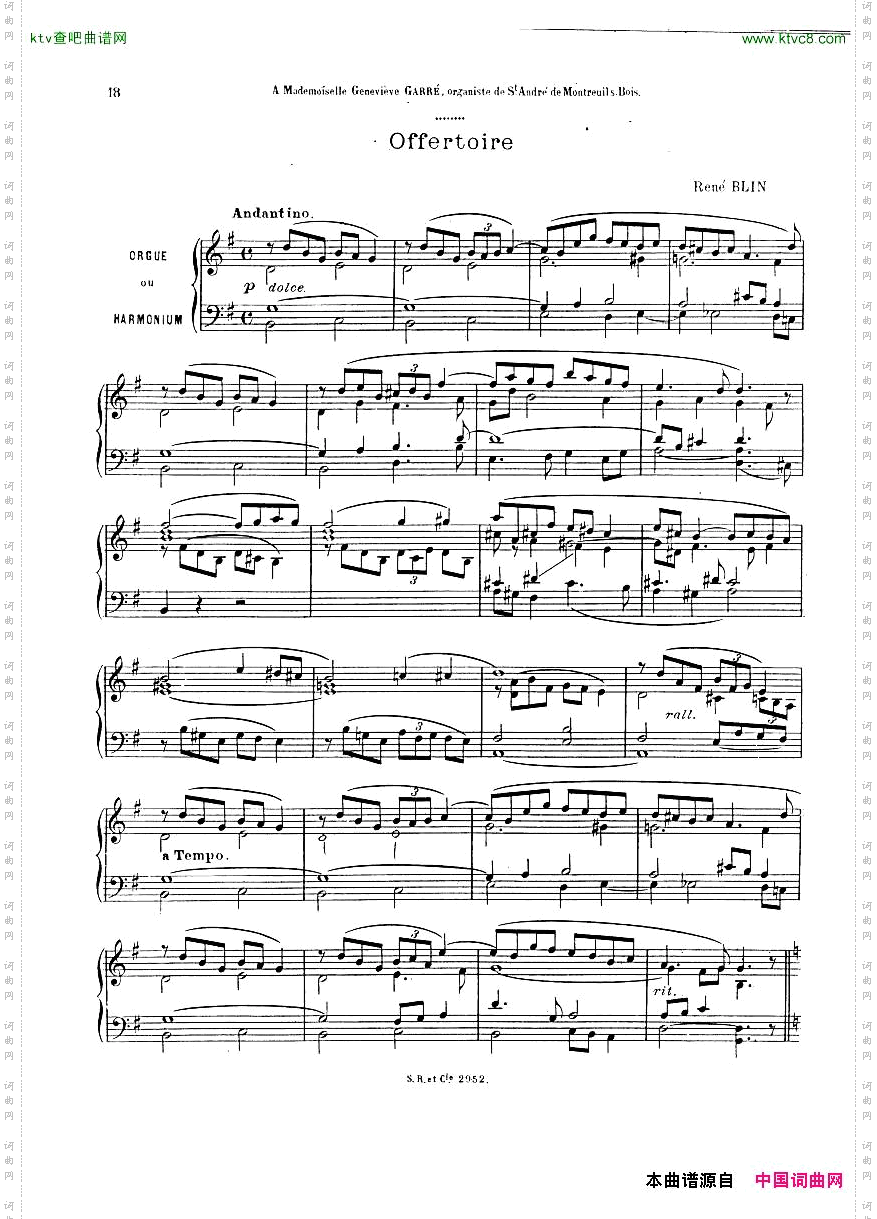 Blin,Rene-Offertoireorgan