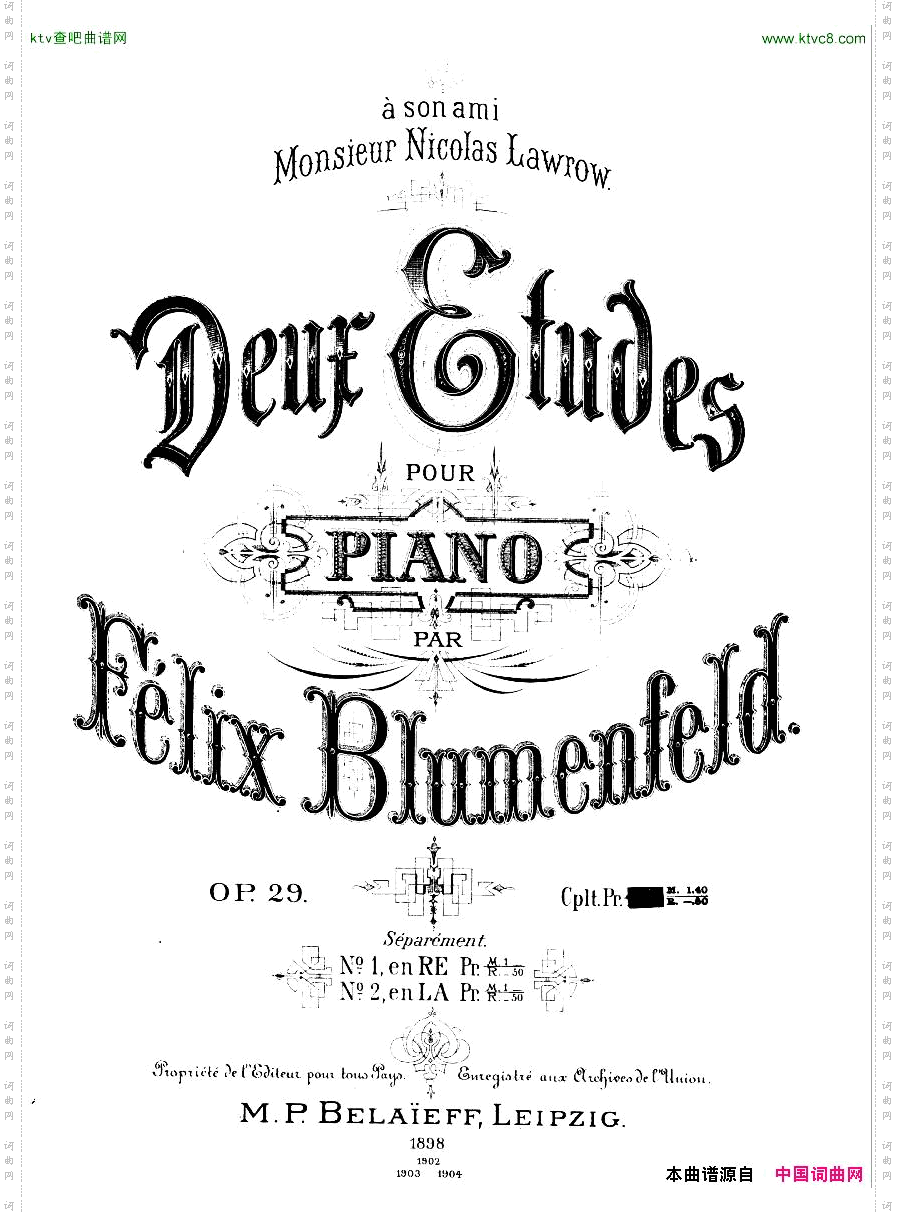 BLUMENFELD-Etudeop29no1