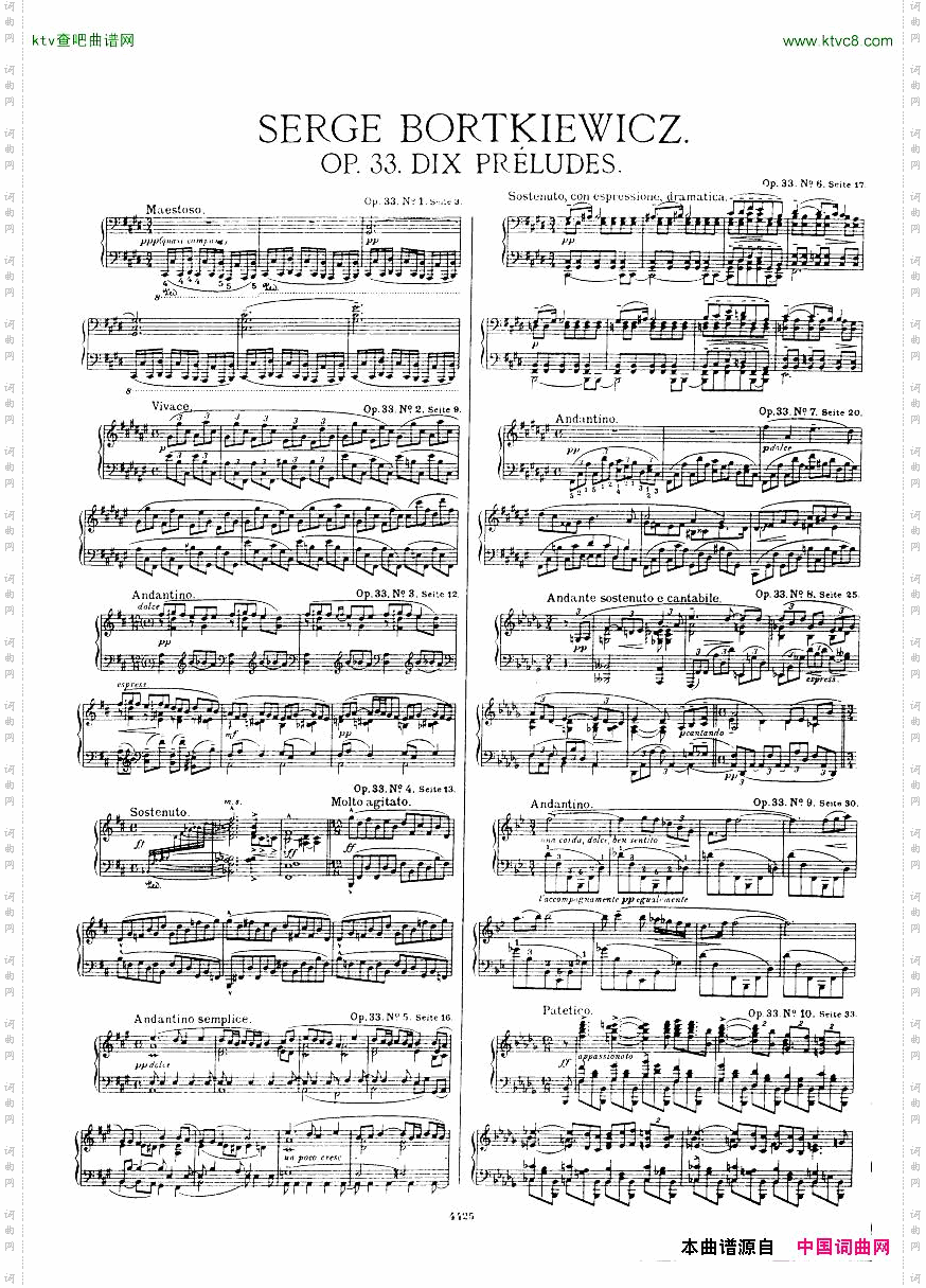Bortkiewicz-10Preludes,Op33