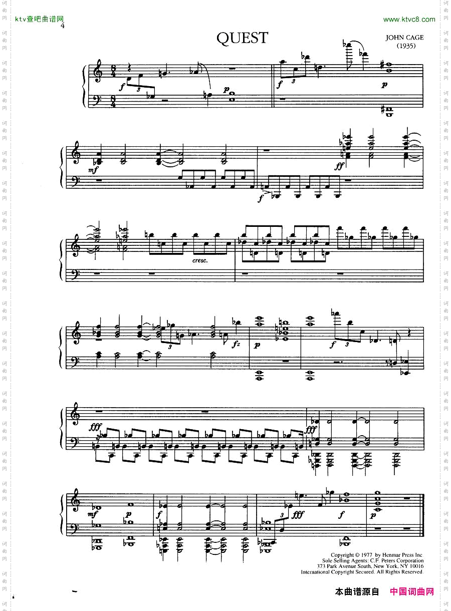 JohnCage-Pianoworks1938-1948一