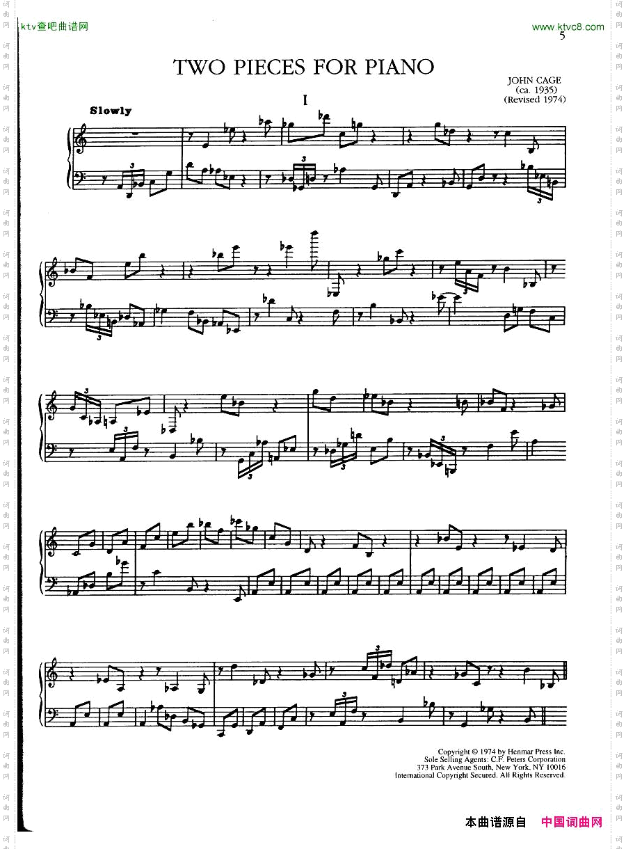 JohnCage-Pianoworks1938-1948一