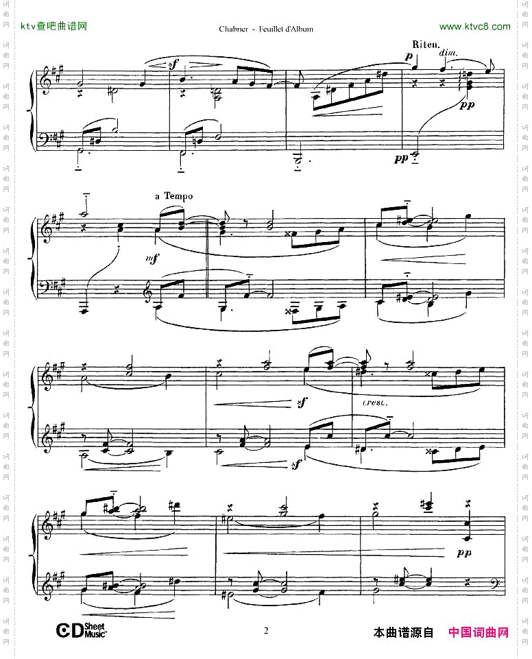 Chabrier-Feuilletd’lbum