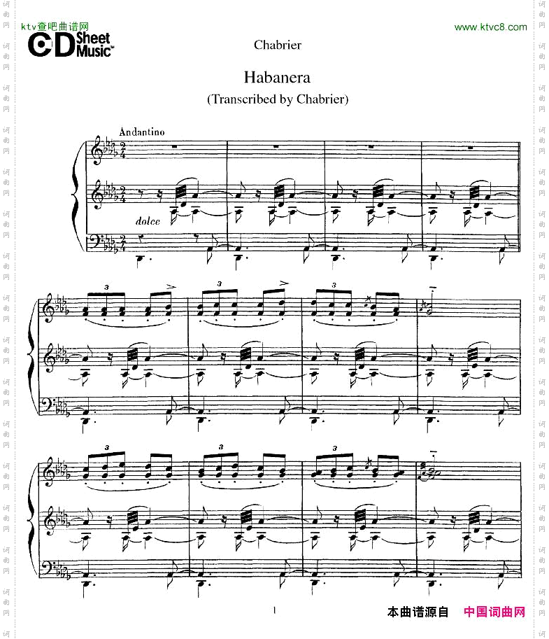 Chabrier-Habanera