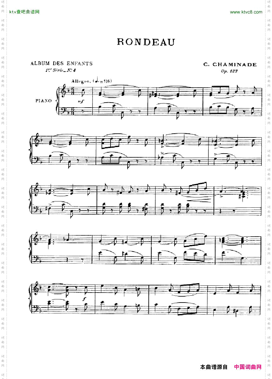 ChaminadeAlbumdesEnfants,op.123