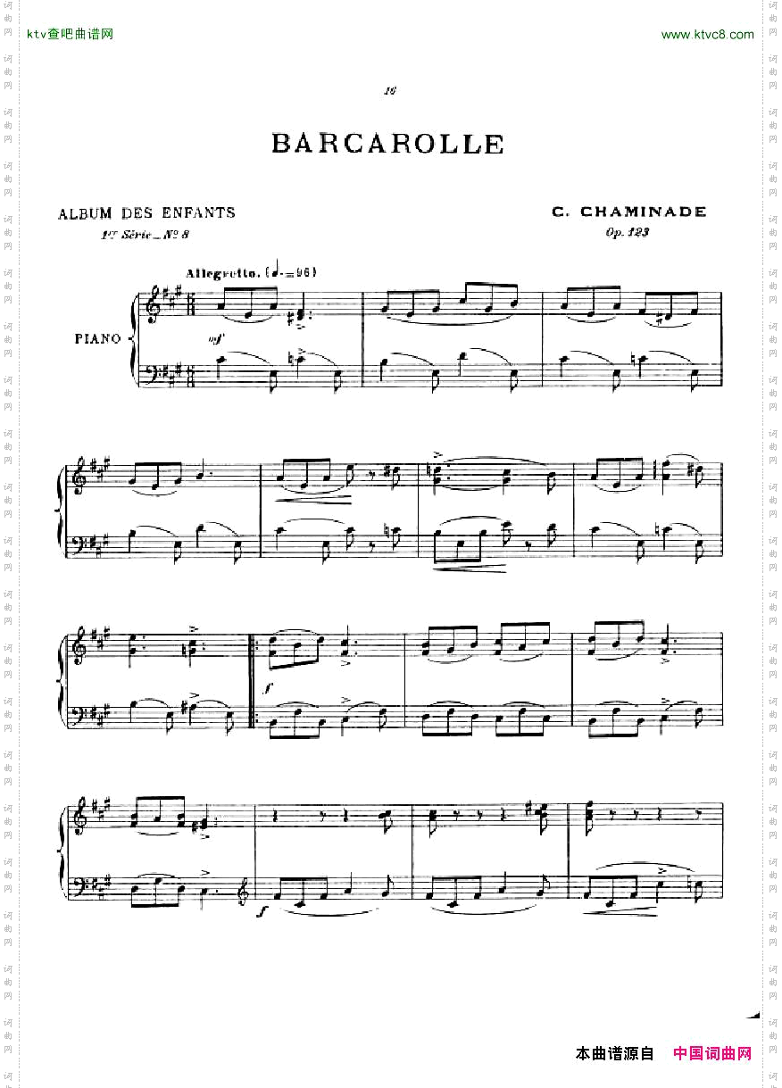 ChaminadeAlbumdesEnfants,op.123