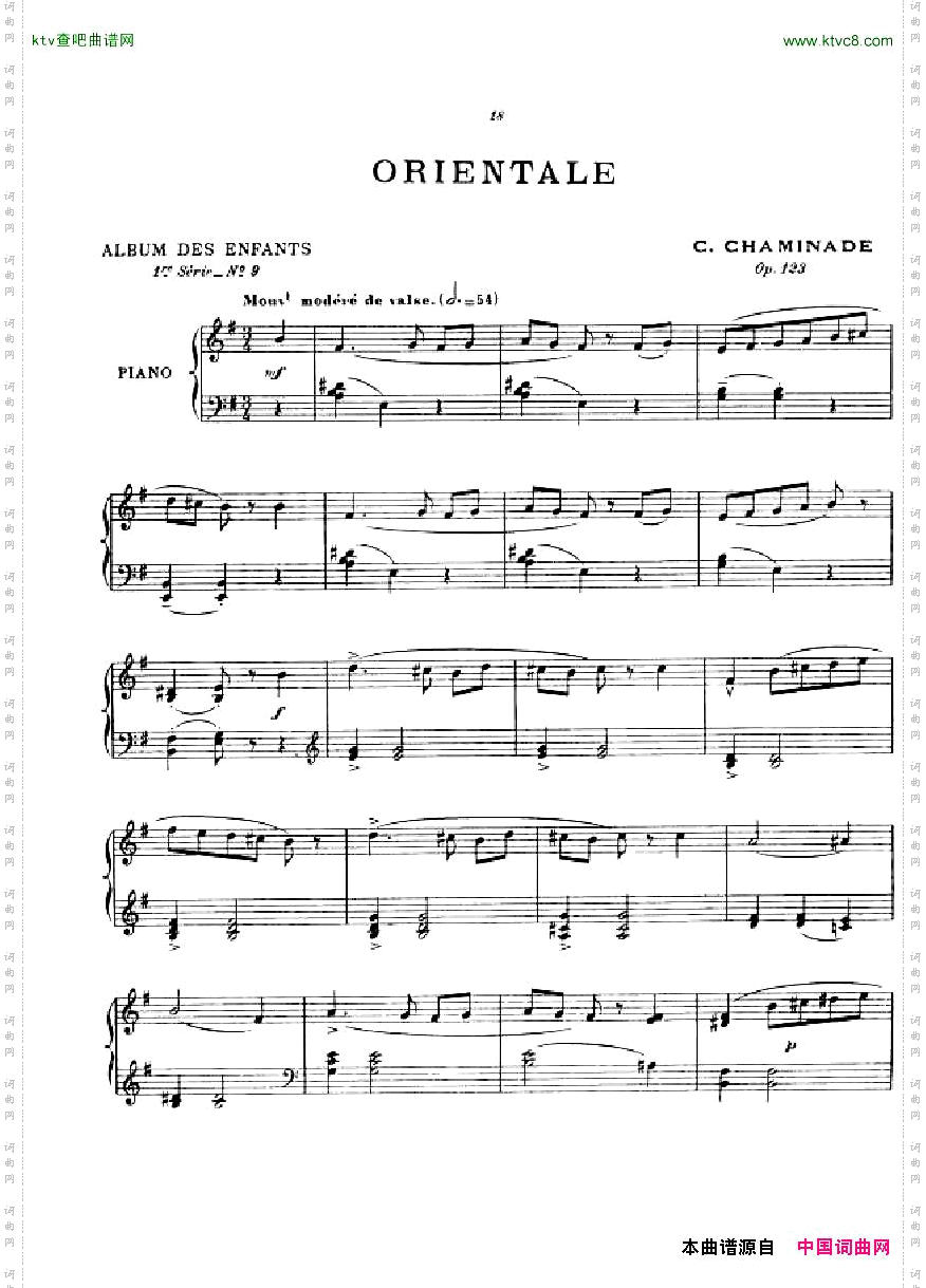 ChaminadeAlbumdesEnfants,op.123