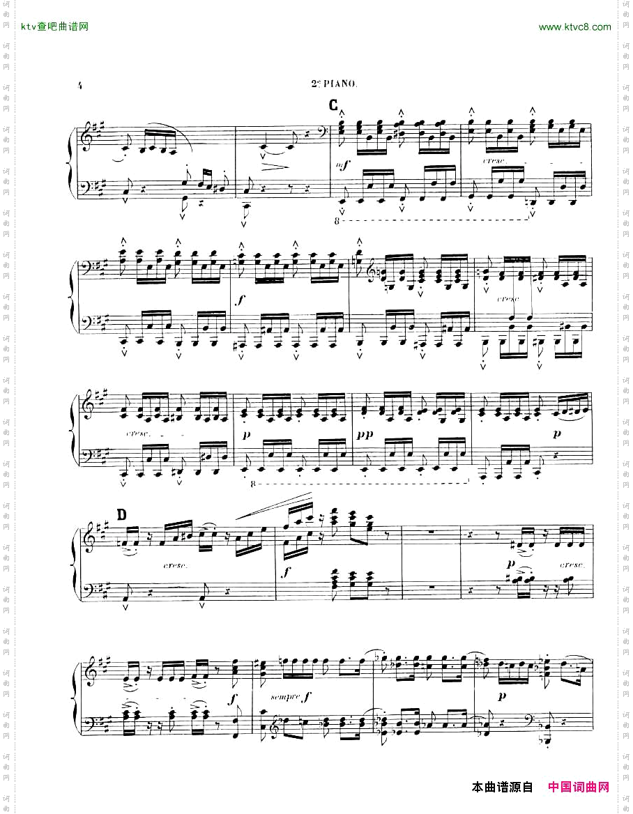 Chaminade,Cecil-LaSevillanefor2pianos,4hands