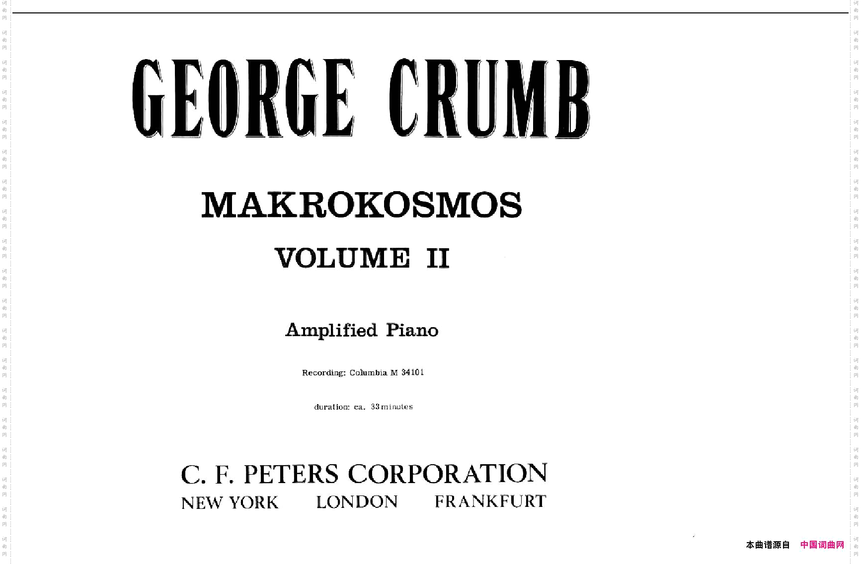 Crumb-Makrokosmos,Volume2