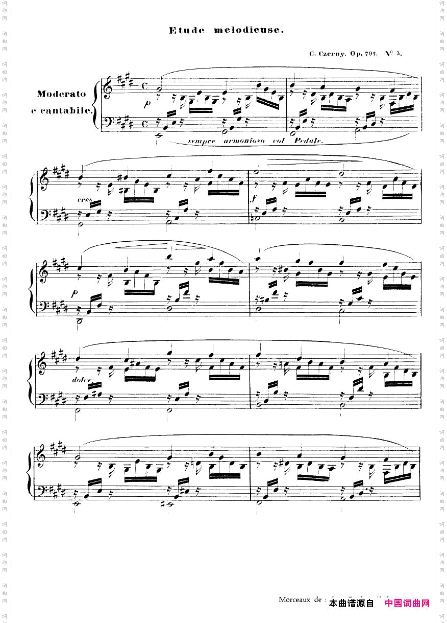 CzernyEtudemélodieuseop.795No.3