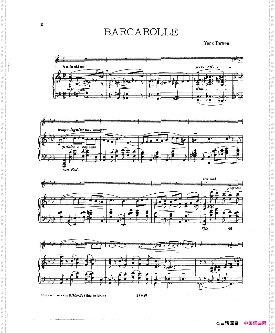 Bowen-Barcarolleforviolinandpiano