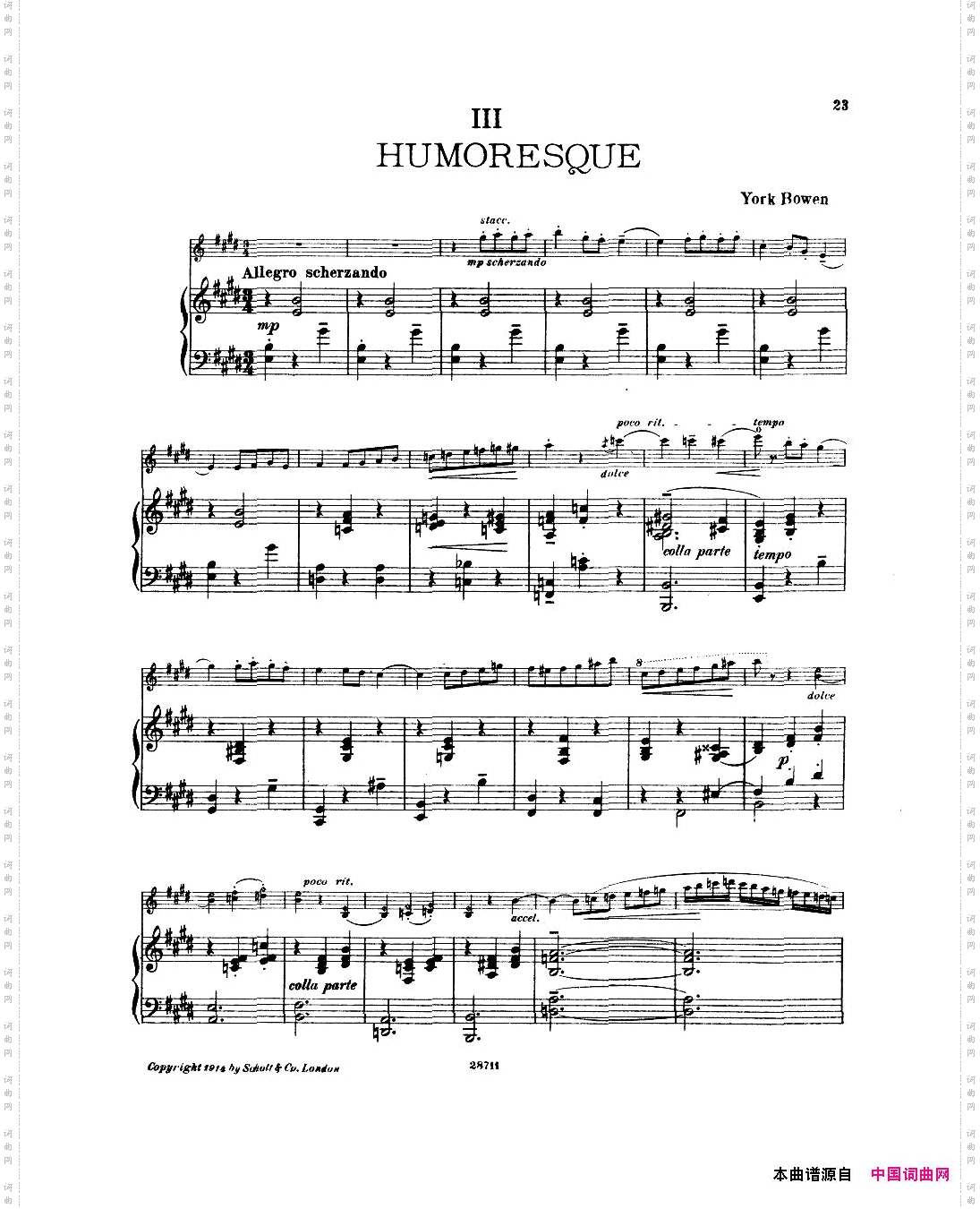 Bowen-Suiteforviolinandpianopianopart一