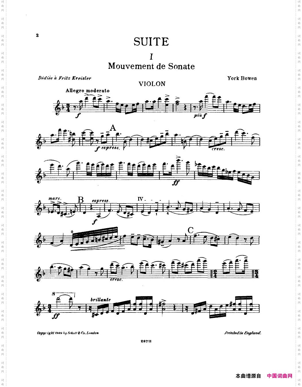 Bowen-Suiteforviolinandpianoviolinpart