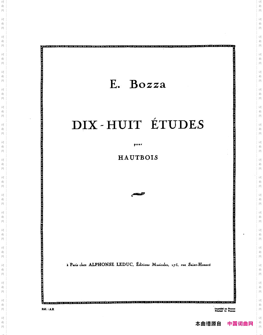 E.Bozza-18étudesPourHautbois