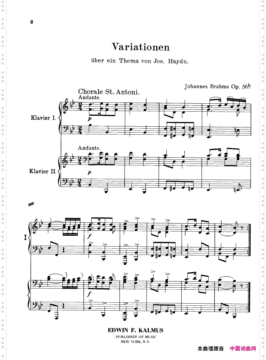 Brahms-VariationsonathemebyHaydn