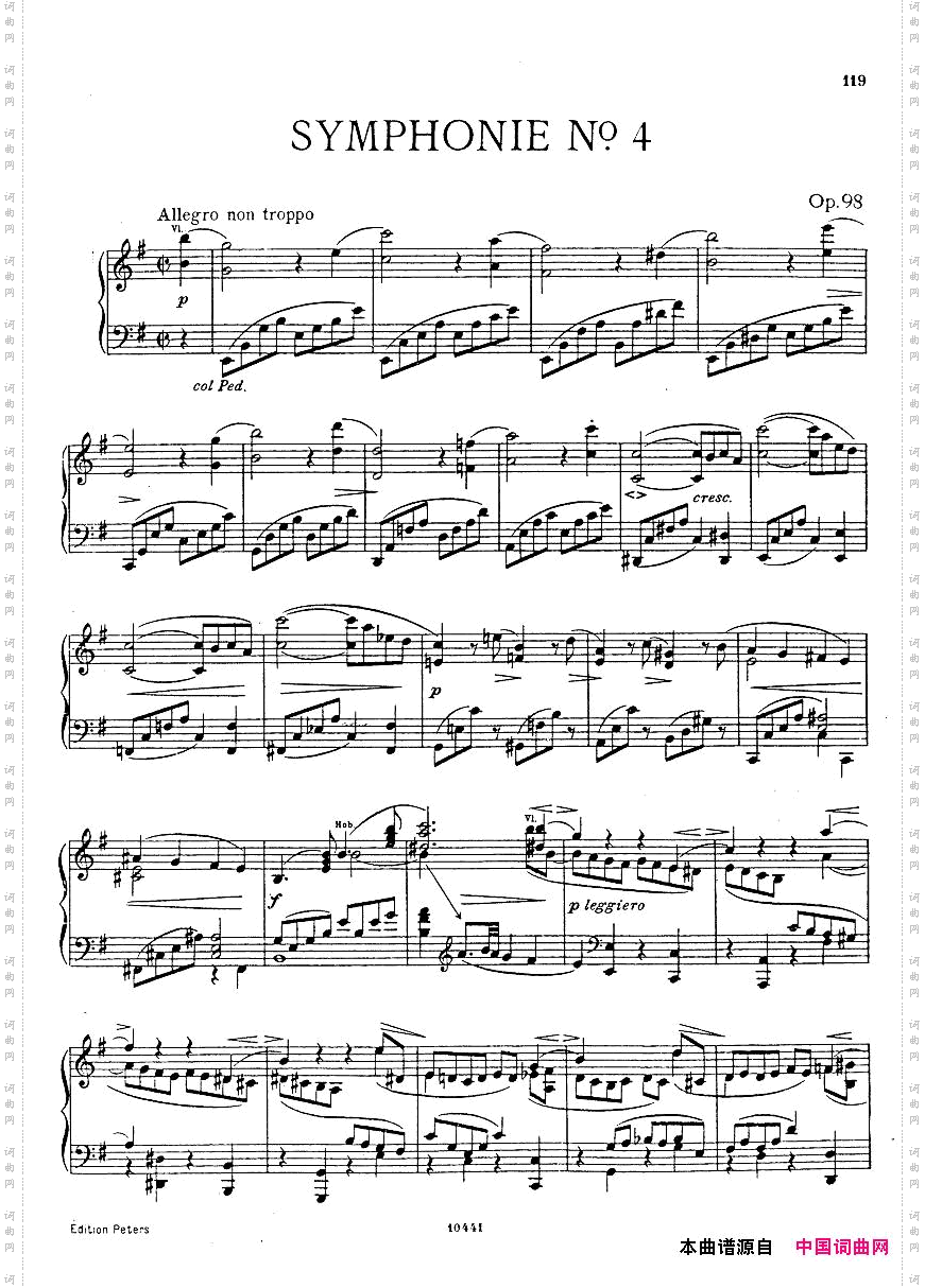 Brahmsop.98SingerSymphonieNr.4